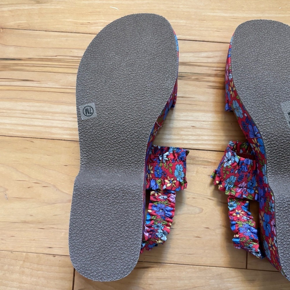 Coconuts by Matisse Platform Casual Sandals Mid Heel 2-3" Womens Size 7 Floral - Picture 6 of 7